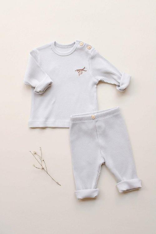 Sloth Gri Alt Üst Takım