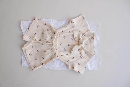 Cherry Baskı Kaşkorse Yaka Bağlamalı Takım