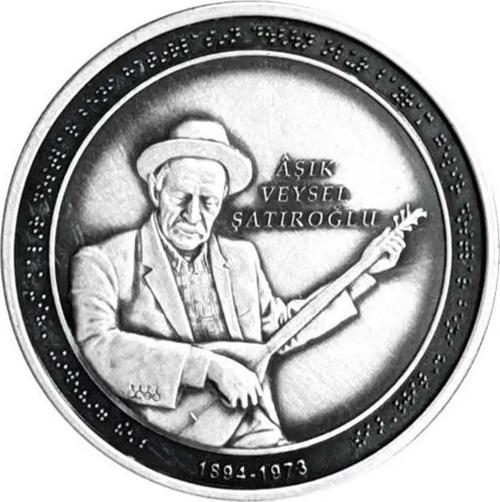 Aşık Veysel Okside Gümüş Sikke Coin