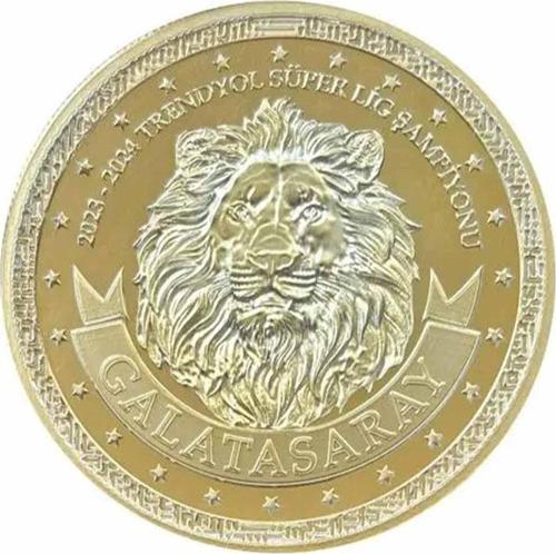 Galatasaray 24. Şampiyonluk Kutulu Altın Kaplama Gümüş Sikke Coin