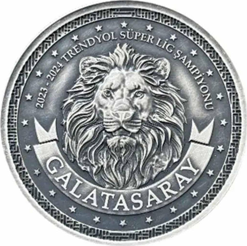 Galatasaray 24. Şampiyonluk Kutulu Okside Gümüş Sikke Coin