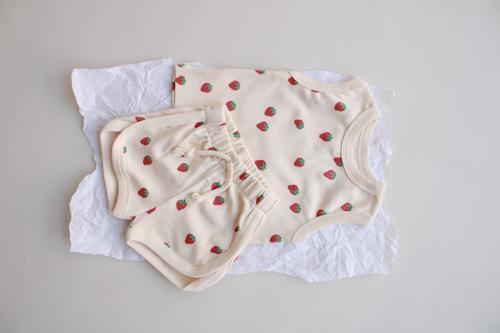 Çilek Baskı Kaşkorse Atlet Şort Takım