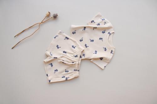 Palmiye Desen Kaşkorse Şortlu Takım