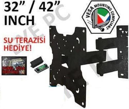 Awox Uyumlu 39" 40" 41"42" Inç Led Tv Çift Kol Hareketli Askı Aparatı