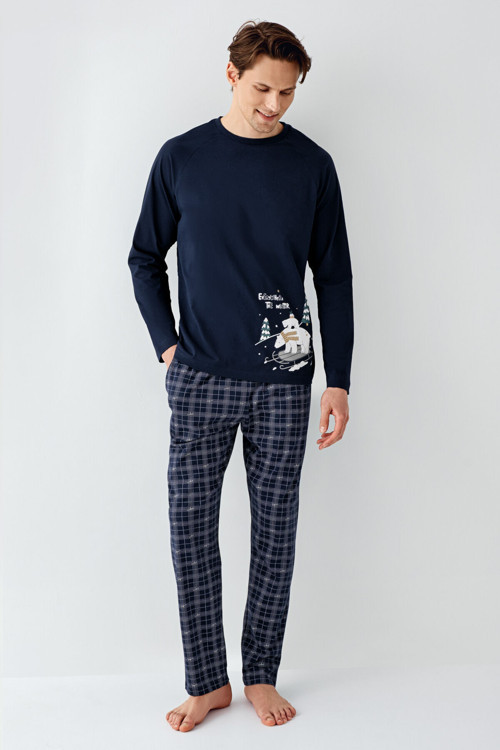 Erkek Lacivert Pijama Takımı