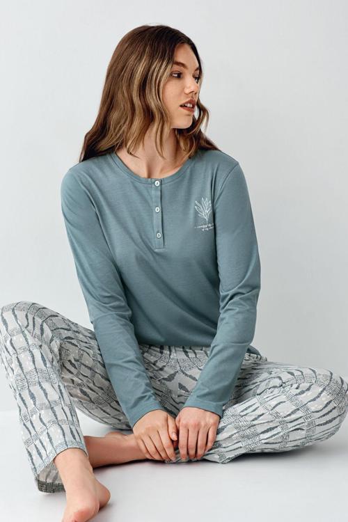 Kadın Yeşil Pijama Takımı