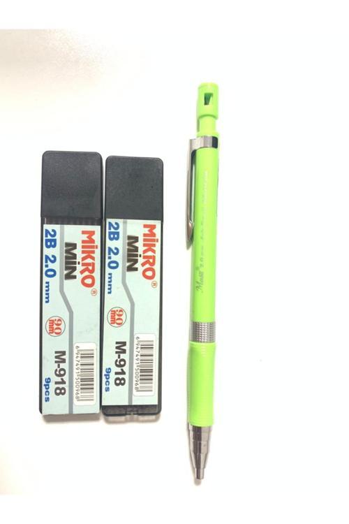 Masis 2.0 Mm Auto Pencil 1 Adet-Yeşil & Min 2B 2.0 Mm Uç 2 Adet