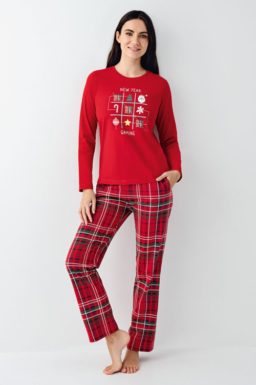 Kadın Kırmızı Pijama Takımı