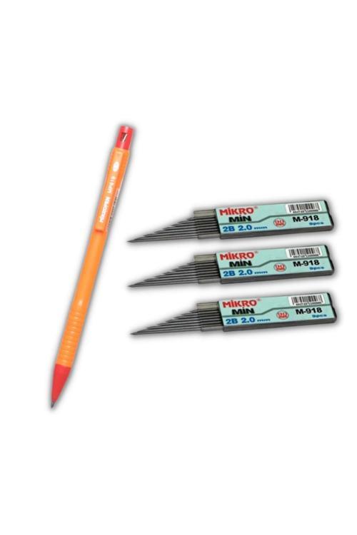 2.0 Mm Kalın Uçlu Versatil Kalem 1 Adet Ve 2.0 Mm Kalın Uç Siyah 3 Adet