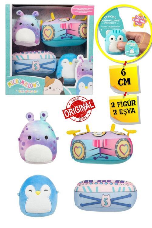 Micromallows Squishmallows Mini Yumuşak Peluş Oyuncak 2 Figür + 2 Aksesuar Figür Seti - 6 CM - MOD-2