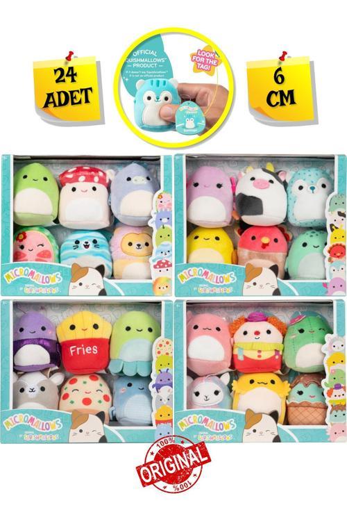 Micromallows Squishmallows Mini Yumuşak Peluş Oyuncak 24 lü Figür Seti - 6 CM