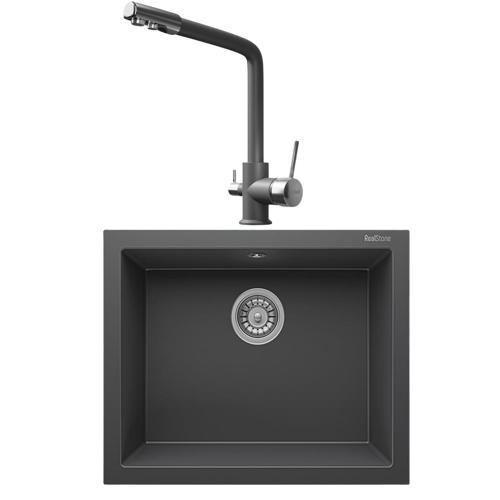 K012 Antrasit Mutfak Evyesi + Abant Antrasit Arıtmalı Mutfak Bataryası