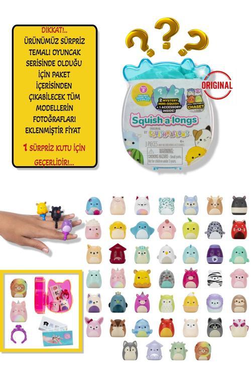 Squishmallows Squish-a-longs 2 Figür +Yüzük Sürpriz Paket Seri 2 - 1 ADET SÜRPRİZ KÜÇÜK KUTU GELİYOR