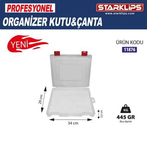 1 Bölmeli Plastik Organizer Çanta  Sabit Gözlü Vida, Takı, Hobi Düzenleyici Kutu