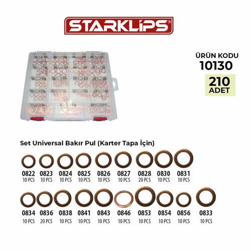 Set Universal Bakır Pul (Karter Tapa İçin 210 Adet