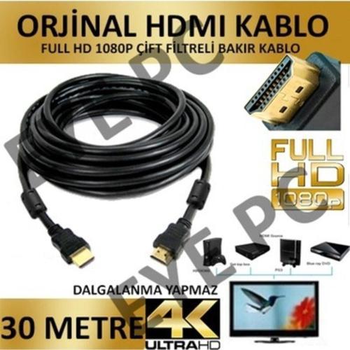 30 Metre 30 Mt Maç Digitürk Yayin Için Hdmi Görüntü Kablosu