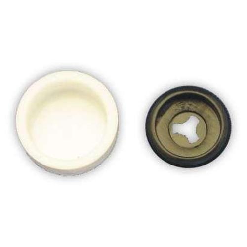 Vida Kapağı Küçük Boy Bombesiz Beyaz (3,5 - 3,9 - 4,2mm Yıldız Silindir Baş Vida İçin) 25 Adet