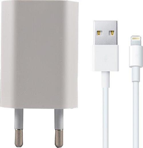 Apple Uyumlu Powerstar iPhone 5 6 7 8 Şarj Aleti Adaptör Lightning Kablo 1A Scı-02
