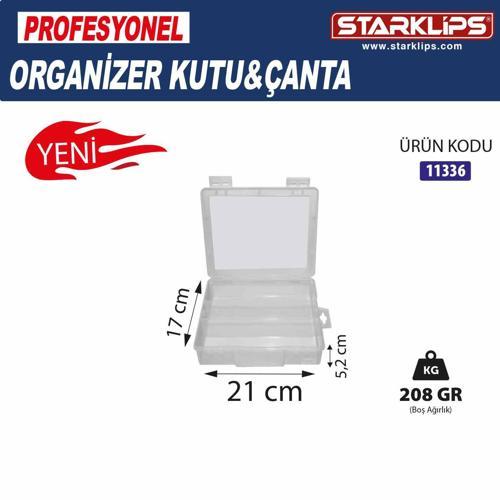 3 Bölmeli Plastik Organizer Çanta  Sabit Gözlü Vida, Takı, Hobi Düzenleyici Kutu