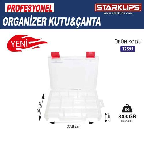 16 Bölmeli Plastik Organizer Çanta  Sabit Gözlü Vida, Takı, Hobi Düzenleyici Kutu