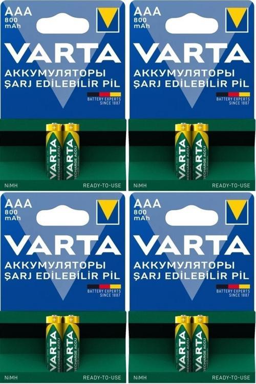 Varta Ready2Use 8 Adet Şarj Edilebilir Aaa Ince Pil