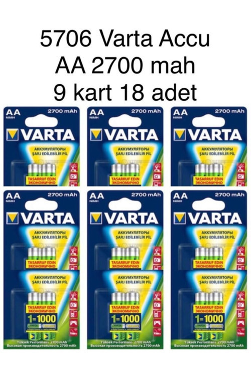 2700 Mah Aa Şarjlı Pil 18 Adet