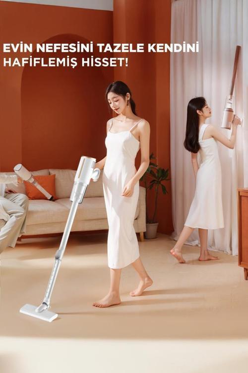 TVC-01 Beyaz Elektirikli Dikey Süpürge 600W Vakum Süpürge