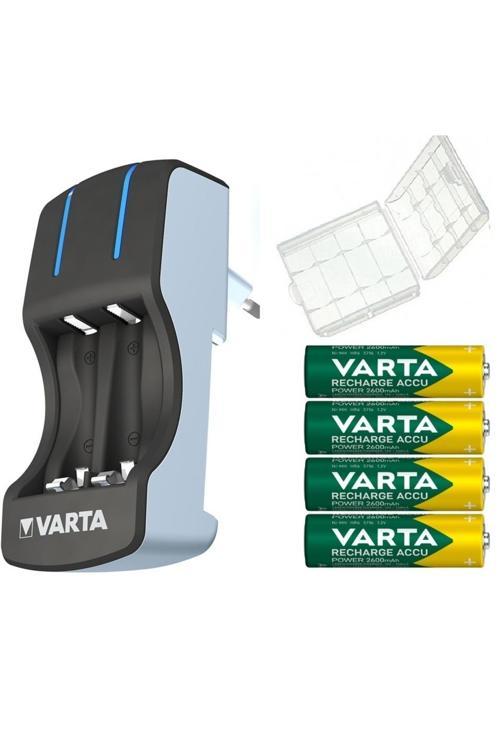 Pocket Charger Şarj Cihazı+4 Adet 2600 Aa Şarjlı Kalem Pil