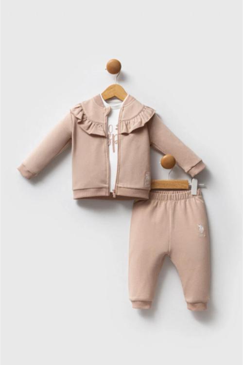 U.S. Polo Assn Bebek Kız Bebek 3Lü Takım