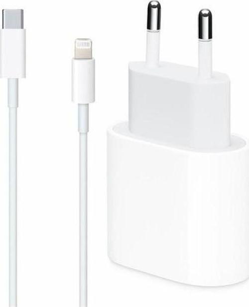 Apple Uyumlu Miyuu İphone 13 Pro 20W Usb-C Güç Adaptörü + 1m Usb-C Lightning Şarj Kablosu Seti