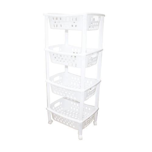 4 Katlı Sepet Düzenleyici - Raf Ünitesi Tekerlekli 400x295x960mm