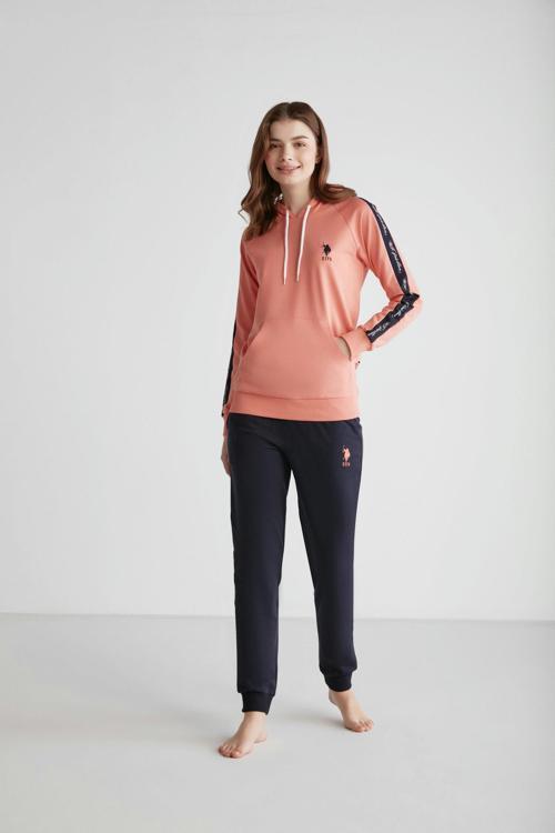 16946 Kadın Kapşonlu Pijama Takımı