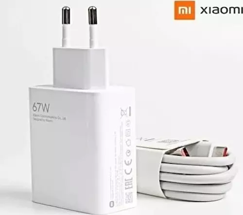 Xiaomi Uyumlu Mdy-12-Eh 67W 6A %100 Orjinal Şarj Adaptörü ve USB Kablo Beyaz