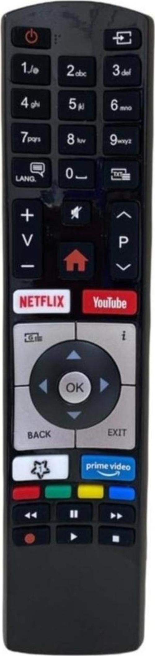 Vestel Uyumlu Led Tv Kumandası - Netflix, Youtube, Primevideo Tuşlu