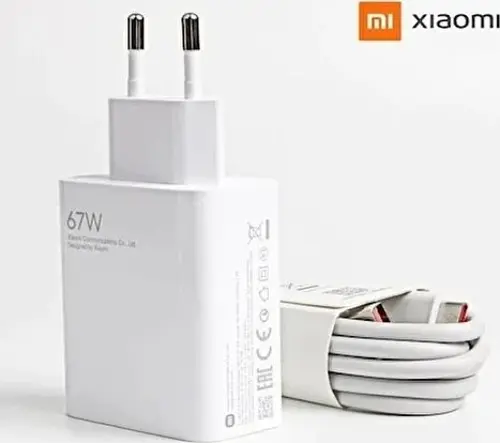 Xiaomi Uyumlu Mdy-12-Eh 67W 6A %100 Orjinal Şarj Adaptörü ve USB Kablo Beyaz