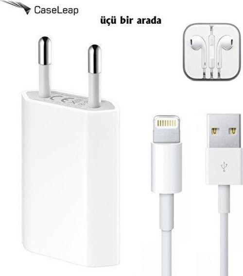 Apple Uyumlu Case Leap iPhone 6/6P/6S/6PS Şarj Seti + Kulaklık