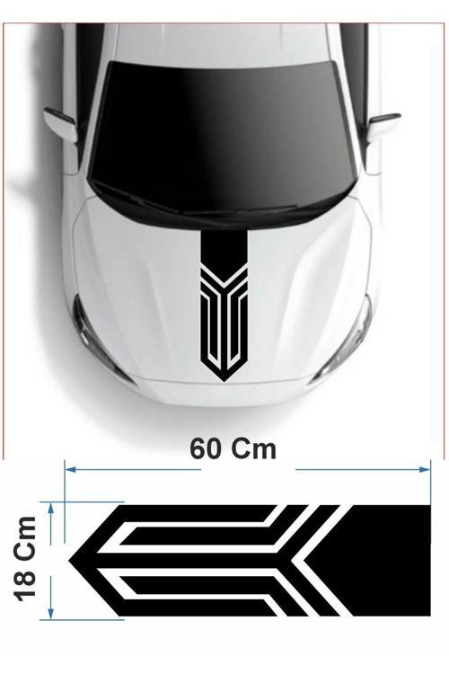 Araba Oto Kaput Şerit Sticker 00025