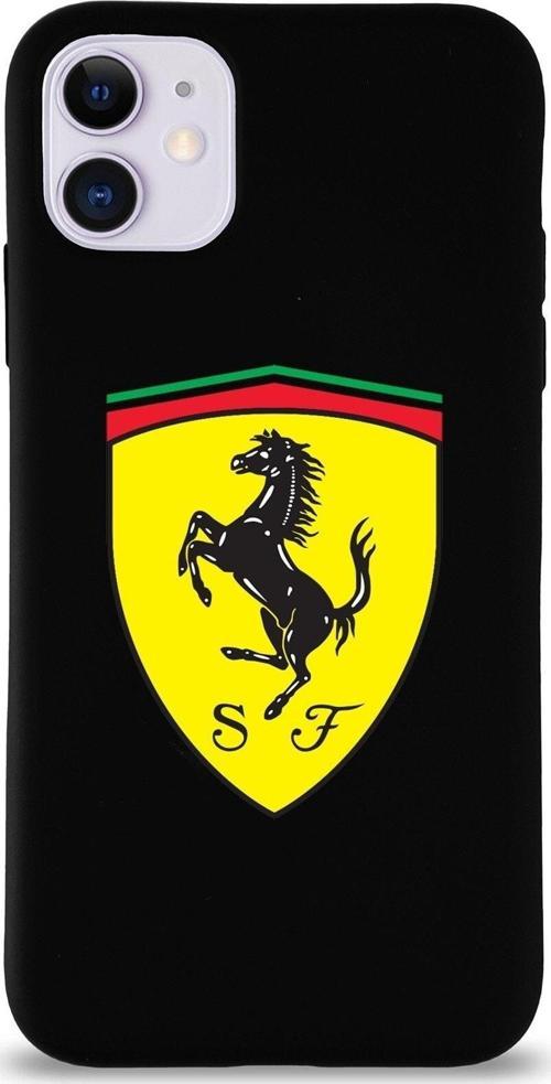 Iphone 11 Uyumlu Lansman Kılıf Ferrari Tasarımlı Altı Kapalı Içi Kadife Kaplı Kapak