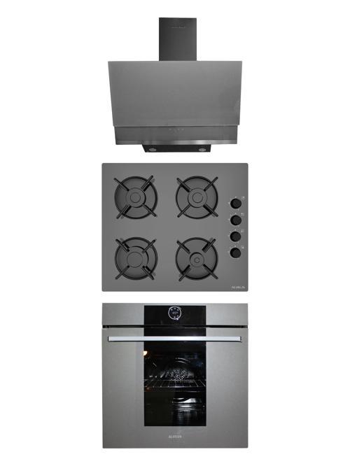 MEGA GRİ 3'LÜ ANKASTRE SET(3000-GLS640-MFA630)