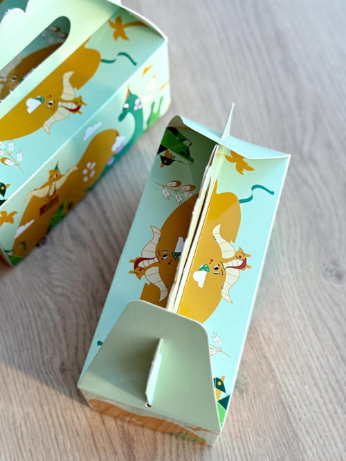 Dinazor Kutusu 25 'li El Tutmalı Çanta Doğum Günü Hediye Kutusu Pasta Kutusu