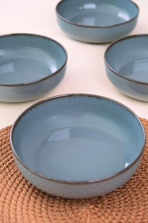 Moderna Çorba Kasesi Mavi 4 Parça 15cm MOD15KSS4730P01