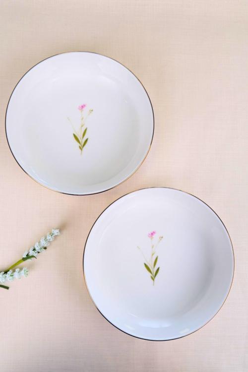 Porselen Çuha Altın Yaldızlı Kase 20,50x5cm 1170cc 2 Lİ