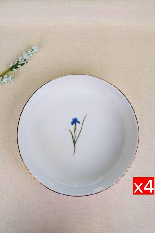 Porselen İris Altın Yaldızlı Kase 20,50x5cm 1170cc 4 LÜ