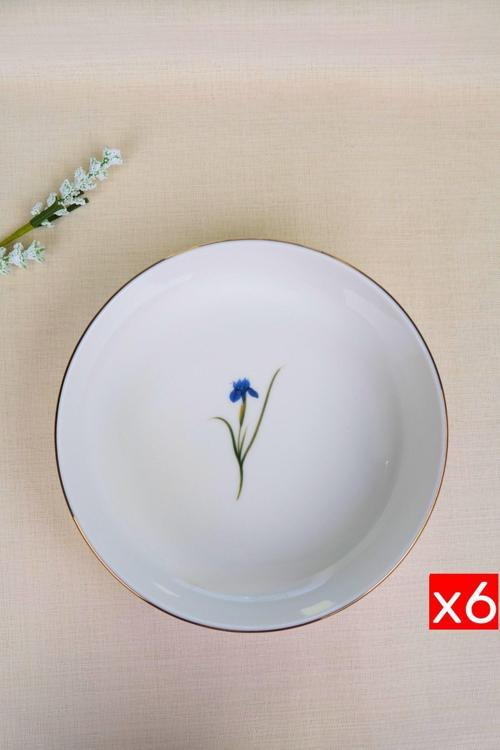 Porselen İris Altın Yaldızlı Kase 20,50x5cm 1170cc 6 LI