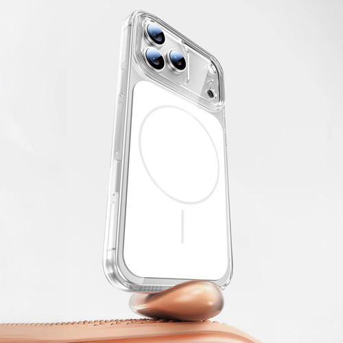 Apple iPhone 17 Pro Max Kılıf Zore M-safe Şarj Özellikli Şeffaf Kamera Kontrol Butonlu Lugano Kapak