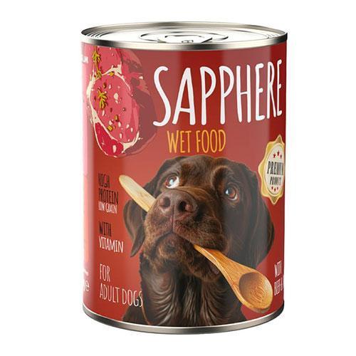 Sapphere Kırmızı Etli Yetişkin Köpek Konservesi 12 Adet 400 Gr