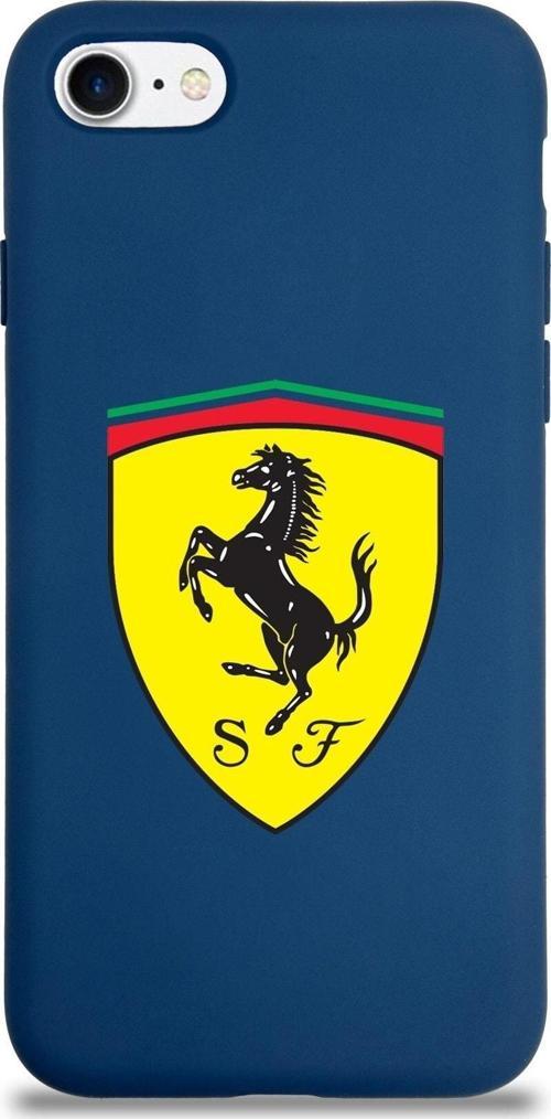 Iphone 7 Uyumlu Lansman Kılıf Ferrari Tasarımlı Altı Kapalı Içi Kadife Kaplı Kapak