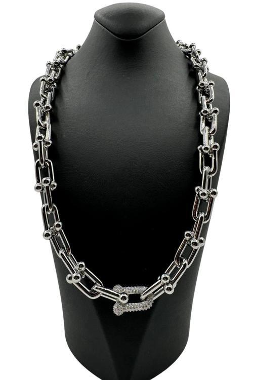 Yeni Sezon Vip Ithal Seri Ünlü Model Zirkon Taş Detaylı 48 Cm Şık Kadın Tiff Model Tasarım Kolye