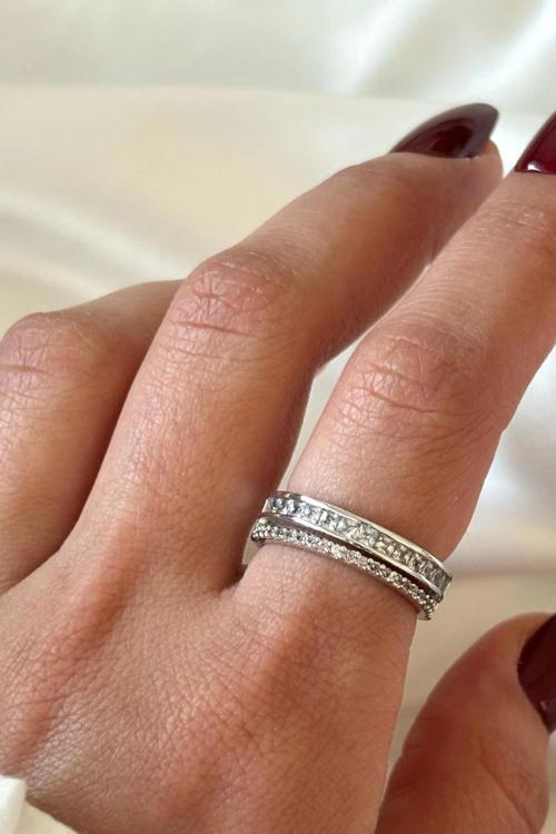 Premium Seri Twins Tasarım Ayarlanabilir Kadın Yüzük