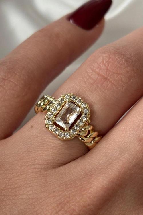 Yeni Sezon Tek Taş Tasarım Kadın Yüzük